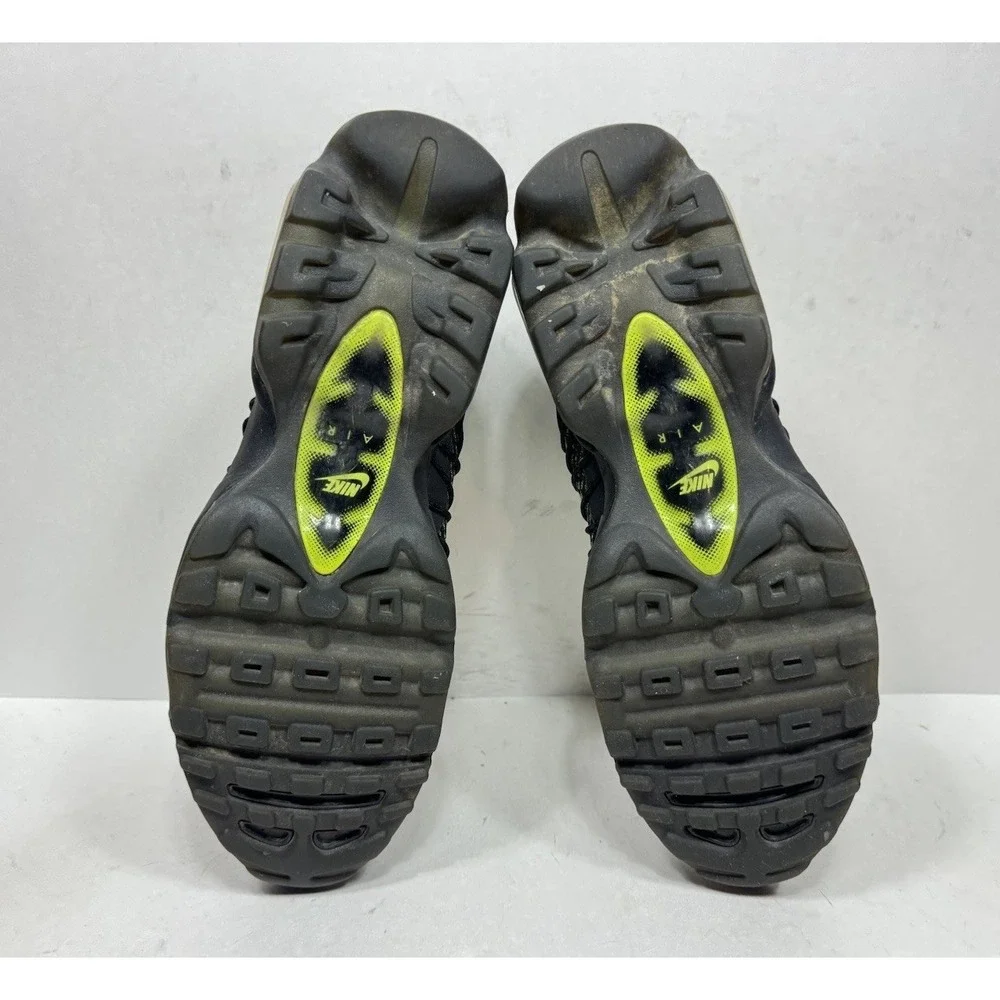 Nike Air Max 95‎ Ultra Jacquard Black Volt Neon Men's Size 9 749771-007 Shoes